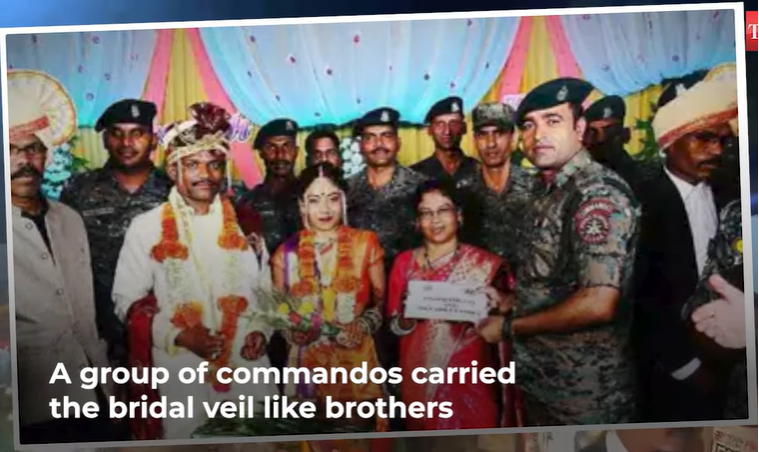 Show of solidarity – CoBRA Commandos in India play to be the brother of the bride